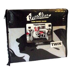 Disc Jockey Horse Duvet Cover Twin Threadless Black White Record Race Graphic NW